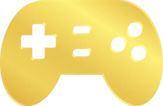 Golden Game Controller Icon