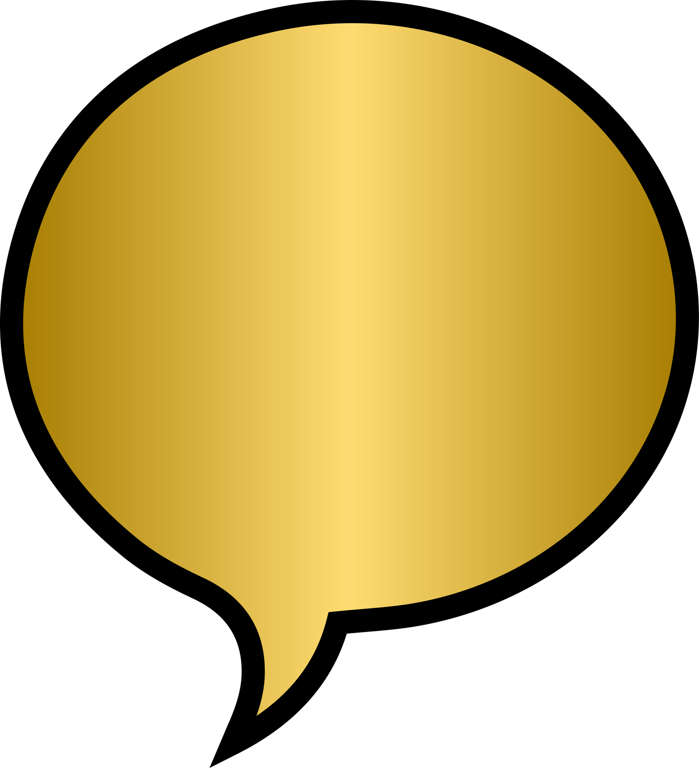 Golden Speech Bubble